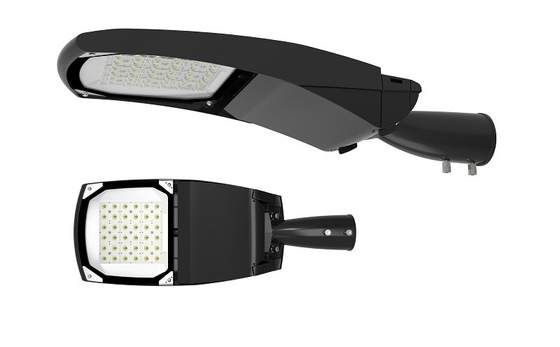 IP66 يموت الصب الألومنيوم أدى ضوء الشارع الأسود 140lm / W 4000k Ra70